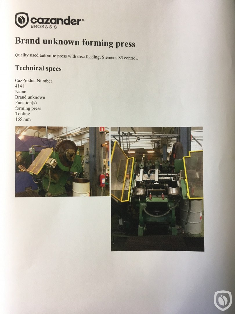 Brand unknown forming press (CPN 4141)