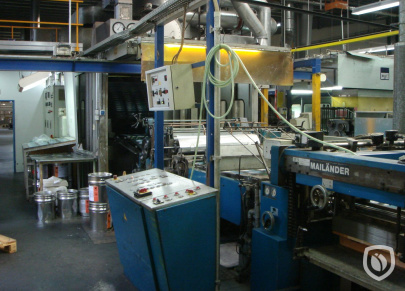 Mailander 466 coating line with 33 meter (heating zone) LTG oven and incinerator