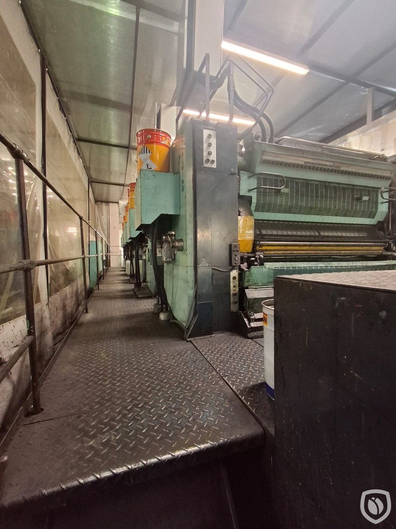 Bauer+Kunzi 6-colour printing line with 27 meter tunnel-oven